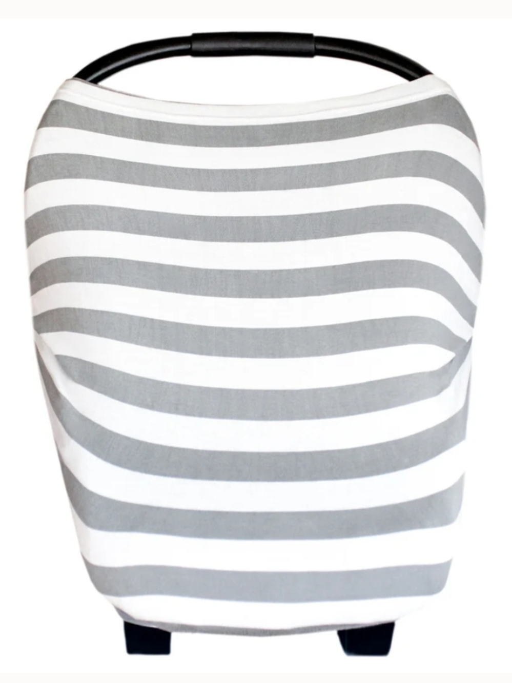 Copper Pearl Harbor - Gray & White Striped Canopy, Nursing Cover, Scarf